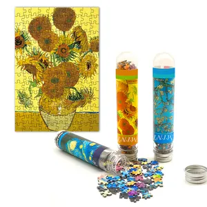 Custom Tube Puzzle Sublimation Jigsaw Pocket Puzzles Adult Leisure Travel Puzzle Games For Kids