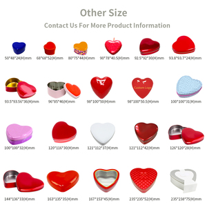 Oem ODM tùy chỉnh tinplate trường hợp lưu trữ container tình yêu hình dạng hộp kim loại rỗng kích thước lớn tin trái tim có thể với bao bì trang trí - Product Image 6