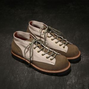 High-Quality Genuine Leather Premium <b>Boots</b> for Men Stylish&Wear-Resistant Suede Casual&Retro <b>Spring</b> Breathable Soft-Soled Shoes - Product Image 2