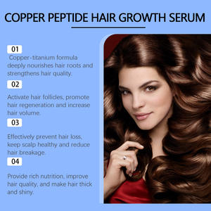 Private Label Copper Peptide Cabelo Regrowth Soro Castor Coconut <span class=keywords><strong>Oil</strong></span> Anti Loss Hidratante Reparação Óleo para o Crescimento do Cabelo - Product Image 4