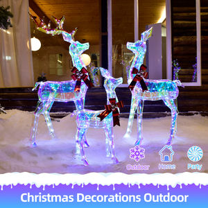 Beauty in Stock Christmas LED <strong>Reindeer</strong> Family 3-Piece <strong>Lighted</strong> Decoration - Product Image 4