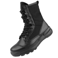 Vente en gros usine Nouvelles bottes tactiques mi-mollet pour hommes, imperméables et respirantes, pour le désert et le combat, chaussures d'extérieur avec semelle extérieure en caoutchouc et doublure en maille