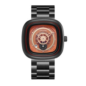Relojes de Lujo Mecánicos de Acero Inoxidable Negro Raro con Calendario Cuadrado y Cristal de Zafiro. Relojes de Pulsera Unisex de Moda, Varios Modelos - Product Image 2