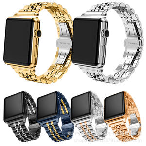 สายนาฬิกาสแตนเลสสำหรับแอปเปิ้ลวอทช์ 22 มม. สายโลหะพร้อมดีไซน์ลูกปัด ขนาด 38-45 มม. ใช้ได้กับ - Product Image 3