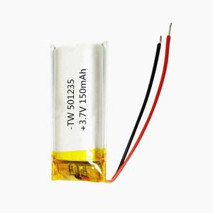 Factory Price Rechargeable battery small battery lithium polymer 3,7 v 501235, 150mAh tewaycell - Product Image 3