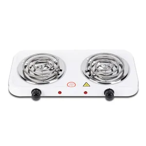 Ferro elétrico portátil para BURNER Fogão Duplo Mini Fogão De Temperatura Ajustável Forno Home Kitchen Cook