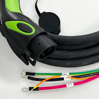 Câble de charge pour véhicule électrique certifié ETL SAE J1772 Type 1 50A 80A surmoulé avec poignée colorée noire et verte, connecteur AC EVSE