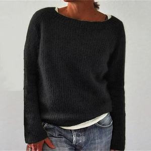 Maglione Oversize da <span class=keywords><strong>Donna</strong></span> a Collo Tondo, Morbido e Confortevole, Stile Coreano, Caldo e Antirughe, Lavorato a Maglia - Product Image 1