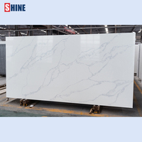 Grande dalle de pierre artificielle en quartz acrylique SHINE Modèle 8808, moderne, épaisseur 15-30 mm, ignifuge et étanche, pour cuisine