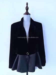 Blazer <span class=keywords><strong>de</strong></span> Terciopelo y Seda Personalizado <span class=keywords><strong>para</strong></span> <span class=keywords><strong>Mujer</strong></span>, Ideal <span class=keywords><strong>para</strong></span> Fiestas Nocturnas - Product Image 3