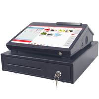 Nuevo Diseño de Caja Registradora POS de 12.5 Pulgadas con Pantalla Táctil Capacitiva, Sistema Operativo Android/Windows, Impresora Térmica Integrada, Cortador Automático y Escáner