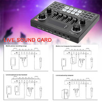 V9 Audio Soundkarten set USB Externer Sound adapter Headset Mikrofon Streamer Live Broadcast Zubehör für PC Telefon Computer