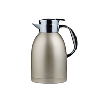 1800ml Dallah árabe olla de acero inoxidable 304 sin BPA tapa de plástico termo vacío cafetera