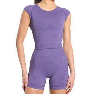 ชุดโยคะผู้หญิงแบบเรียบง่าย สีพื้น ไซส์ใหญ่ สำหรับออกกำลังกายและวิ่งจ๊อกกิ้ง ซึมซับเหงื่อได้ดี - Product Image 6