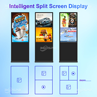 Layar LED Digital Signage Komersial Indoor 4K Android 11 IFS49A-E Tipe Lantai dengan Layar Sentuh
