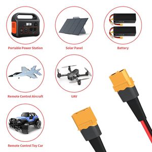 Cavo Connettore Sdoppiatore <span class=keywords><strong>a</strong></span> Y ELFCULB XT60 12AWG da 1 Maschio <span class=keywords><strong>a</strong></span> 2 Femmine per UAV Phantom Quadcopter RC Car (1FT) - Product Image 6