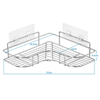 Étagère de salle de bain en aluminium, support mural de douche, support de stockage de shampooing avec ventouse, sans perçage, accessoires de salle de bain pour cuisine