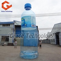 Réplique de bouteille d'eau gonflable transparente, publicité, bouteille de boisson gonflable, ballon pour l'extérieur