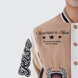 Chaqueta Varsity de Manga Larga para Mujer, Diseño Superior, Transpirable, Estampada, Ropa de Invierno, Diseño Bordado al por Mayor, Precio Económico - Product Image 4