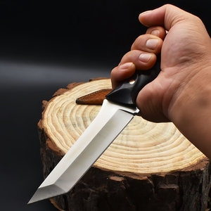 Hot Bán Handmade Vg10 Thép Cố Định Lưỡi Dao Cắm Trại Ngoài Trời Survival Chiến Thuật Săn Bắn Dao Thẳng Với Da Vỏ Bọc - Product Image 5