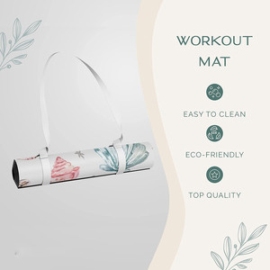 Tapis de yoga pliable en suède et caoutchouc avec design artistique exclusif personnalisé, sac de transport inclus, antidérapant, adhérence écologique pour la maison, la salle de sport et les exercices de gymnastique - Product Image 2