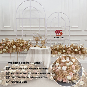 Chemin de table personnalisé en feuille d'or rose cappuccino, décoration de mariage, chemin de table pour fête d'anniversaire - Product Image 2