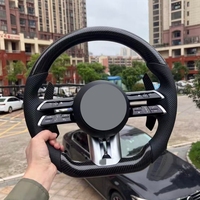 Volant en fibre de carbone brillant de luxe pour Mercedes Benz Classe G W463 G500 G63 AMG, volant en cuir Nappa