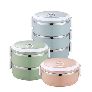 Cheap Stainless Steel Insulated Heatable Leak Proof <b>Stackable</b> Thermal Lunch Box Set with Adult Food <b>Container</b> and Thermal Bag - Product Image 5