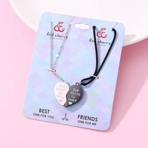 Collar Pareja magnético No Sister by Blood but Sister by Heart BFF Collar para Bestie Magnet Attract Heart Puzzle Necklace Set - Product Image 4