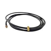 Conector Eléctrico, Cable Coaxial LMR240 de 2500 mm, Ensamblaje SMA Hembra Crimpado para Panel, Conectores SMA Macho Crimpado en Ángulo Recto de Fábrica