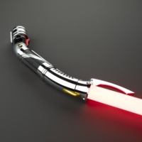 Pedang Cahaya Pixel Nexussabers Count Dooku dengan Gagang Logam, Ayunan Halus, 34 Suara, Fitur Lock Up, Blaster, Pedang LED untuk Cosplay dan Mainan