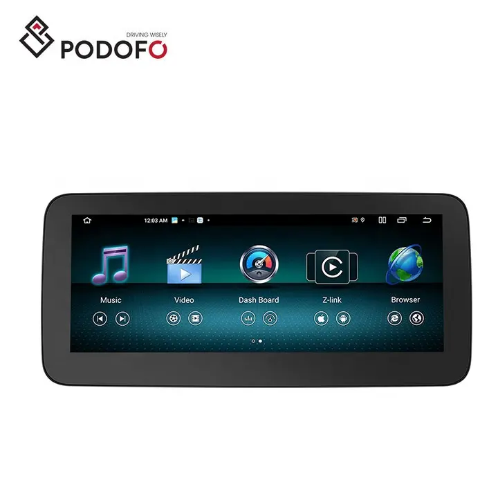 Podofo 10.25 ''car Stereo đài phát thanh Android đài phát thanh tự động cho Benz C-Class/GLC 2013 2015 ntg4.5 IPS màn hình Carplay Wifi GPS FM DSP