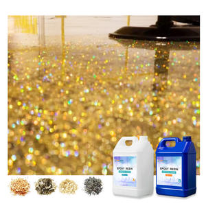 Toptan epoksi reçine döşeme kaplama altın Glitter renk mika gevreği sistemi fiyat endüstriyel epoksi zemin boyası - Product Image 1