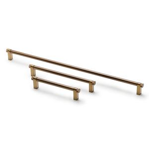 MAXERY Quincaillerie d'armoire en T <span class=keywords><strong>de</strong></span> luxe-Boutons <span class=keywords><strong>de</strong></span> tiroir et poignées <span class=keywords><strong>de</strong></span> tirage en laiton massif avec accents à double bande (tailles personnalisées disponibles) - Product Image 5