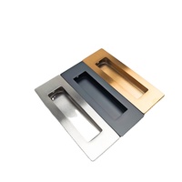Tiroirs en acier inoxydable 304 de style européen avec poignées cachées encastrées Poignées de porte fendues pour armoires de cuisine