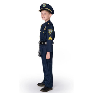Disfraz de Juego de Roles de Profesiones para Niños, Uniforme Azul Marino, Gorra, Cinturón, Accesorios de Juguete, Unisex, Halloween, Día de las Profesiones - Product Image 3