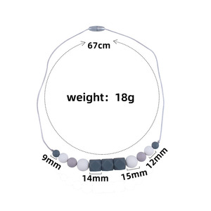 <span class=keywords><strong>Collar</strong></span> de dentición masticable sin BPA para bebé, <span class=keywords><strong>mordedor</strong></span> de silicona para que mamá use <span class=keywords><strong>collar</strong></span> de lactancia, cuentas de silicona, juguetes de agarre para bebé - Product Image 5
