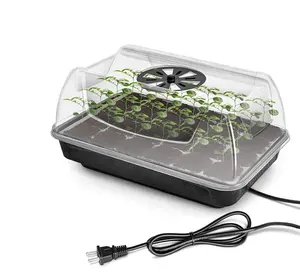 Planta crescimento de semente plástico fácil aquecido propagador elétrico com bandejas & tampas