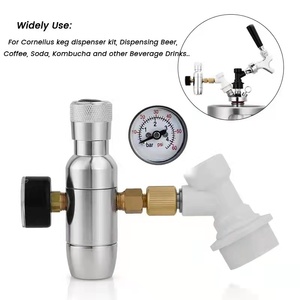 Dayanıklı kararlı basınçlı <span class=keywords><strong>Mini</strong></span> <span class=keywords><strong>Co2</strong></span> bira regülatörü 0-30 Psi göstergesi 1/4mfl top kilitli bira için kahve Keg sistemi - Product Image 4