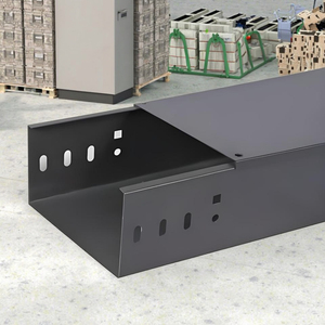 Cáp PVC <span class=keywords><strong>Trunking</strong></span> ngọn lửa chống cháy màu xám sàn nửa vòng nhựa ống điện bảo vệ nhà máy bán buôn tùy chỉnh - Product Image 1