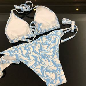Bikini di Lusso <span class=keywords><strong>da</strong></span> <span class=keywords><strong>Donna</strong></span> di Marca, Costume <span class=keywords><strong>da</strong></span> <span class=keywords><strong>Bagno</strong></span> Sexy con Top Triangolare e Catena - Product Image 3