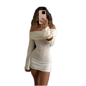 Colección Otoño 2025: Vestido de Manga Larga para Mujer, Color Sólido, Cintura Baja, Técnica de Teñido Liso, Ideal para Verano, ODM - Product Image 1