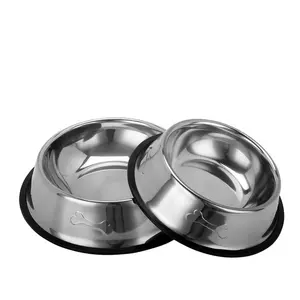 OEM service pet bowl wholesale stainless steel dog food bowl with custom logo