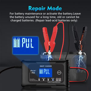 Chargeur de batterie intelligent HTRC P25 25A 12V-24V pour voiture, <span class=keywords><strong>moto</strong></span>, réparation de batterie, batterie au plomb-acide AGM, lithium LiFePo4 - Product Image 5