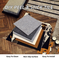 Dalles de moquette modulaires carrées modernes en polyester, tuftées et multi-usages, durables et écologiques, pour bureaux et commerces