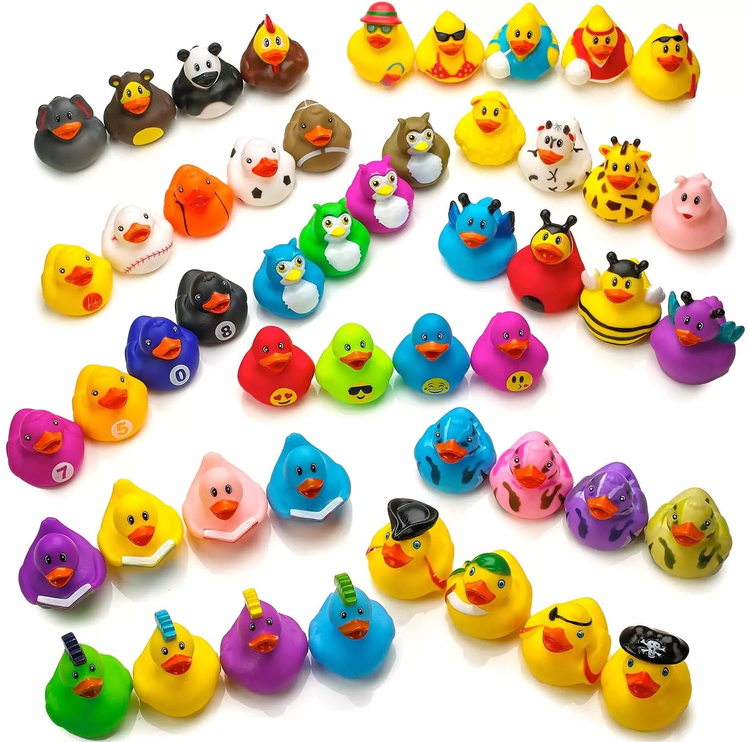 Wholesale low price Assorted designs bath toys Bathtub mini 2 inch rubber duck bath toys for baby kids shower BBT022