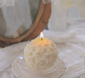 Art Rose Ball Large 10 oz 315g Soy Wax Aromatherapy <strong>Candle</strong> Parents' Day Birthday Gift Lavender <strong>Candles</strong> <strong>Fun</strong> Creative - Product Image 1