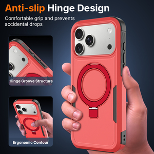 Funda Magnética de Alta Calidad para iPhone 17 18 Pro Max, Resistente a Impactos, con Soporte de Raqueta, Antideslizante y Anti-Caídas - Product Image 5