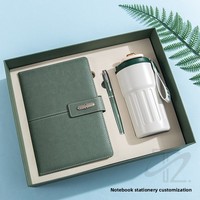 Ensemble cadeau d'affaires, logo personnalisé, carnet en cuir à couverture rigide, stylo, tasse à café, cadeau promotionnel pour les événements d'entreprise, le personnel de bureau, les clients