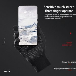 Guanti in Pelle a Dita Intere Unisex Invernali in Poliestere Impermeabili Antivento Termoisolanti per Sport Quotidiani all'Aperto e Ciclismo - Product Image 3